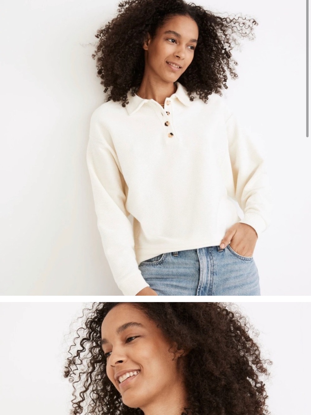 Madewell 100% cotton longsleeve top size xs NWOT